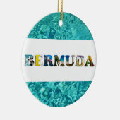 Bermuda Tropical Beach Blue Ocean Kerstmis Keramisch Ornament (Rechts)