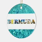 Bermuda Tropical Beach Blue Ocean Kerstmis Keramisch Ornament (Links)