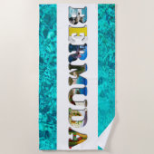 Bermuda Tropical Beach Blue Ocean Travel Photo Strandlaken (Voorkant)