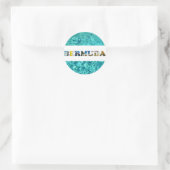 Bermuda Tropical Beach Blue Ocean Travel Photos Ronde Sticker (Tas)