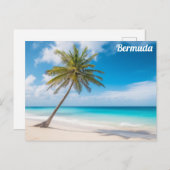 Bermuda Tropical Beach Ocean Palm Tree Travel Briefkaart (Voorkant / Achterkant)