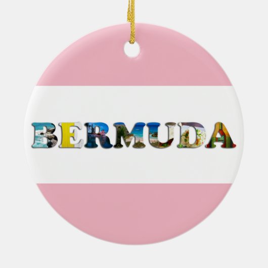 Bermuda Tropical Beach Travel Keramisch Ornament (Achterkant)