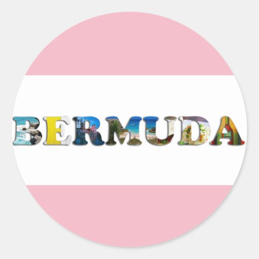Bermuda Tropical Beach Travel Photo Ronde Sticker (Voorkant)