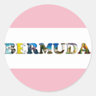 Bermuda Tropical Beach Travel Photo Ronde Sticker