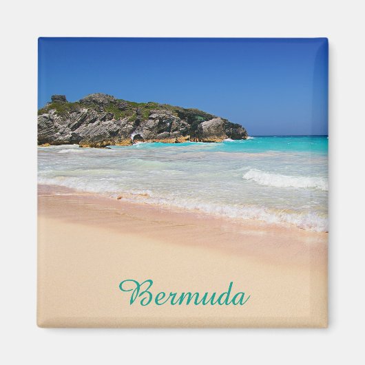Bermuda Tropical Pink Sand BeachTravel Photo Magneet (Voorkant)