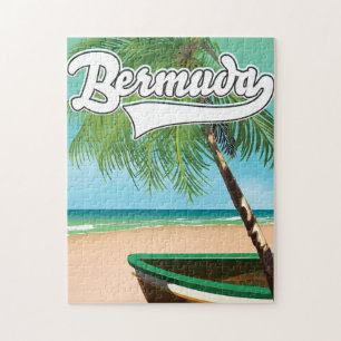 Bermuda Tropisch eiland reisposter Legpuzzel