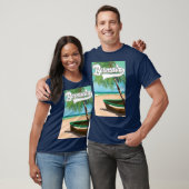 Bermuda Tropisch eiland reisposter T-shirt (Unisex)