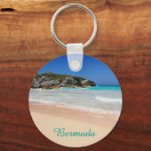 Bermuda Tropisch roze zandbak foto Sleutelhanger (Achterkant)