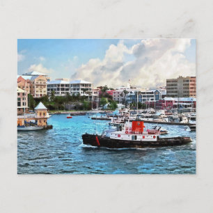 Bermuda - Tugboat Going in Hamilton Harbour Briefkaart
