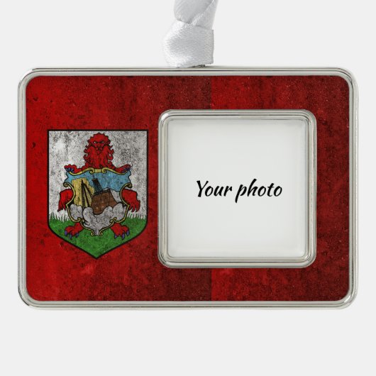 Bermuda Verzilverd Omlijst Ornament (Voorkant)
