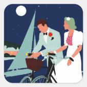 Bermuda Vierkante Sticker (Voorkant)