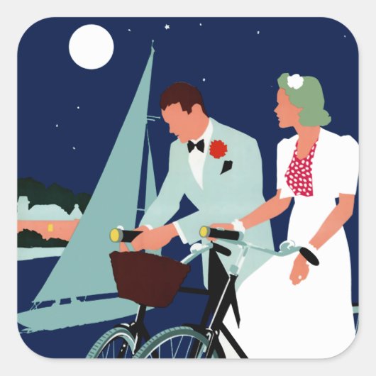 Bermuda Vierkante Sticker (Voorkant)