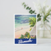 Bermuda vintage-briefkaart briefkaart (Staand voorkant)