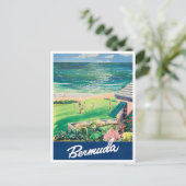 Bermuda vintage-briefkaart briefkaart (Staand voorkant)