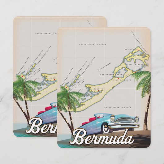 Bermuda vintage poster (Voorkant / Achterkant)