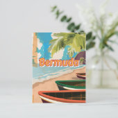 Bermuda Vintage-poster Briefkaart (Staand voorkant)