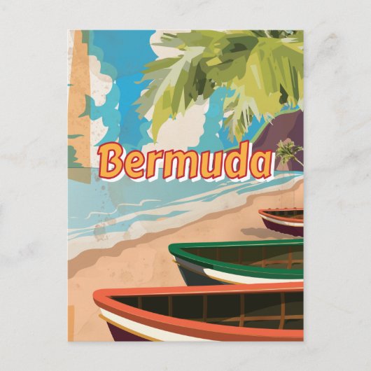Bermuda Vintage-poster Briefkaart (Voorkant)