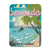 Bermuda vintage poster cartoon magneet (Verticaal)