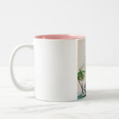 Bermuda vintage poster tweekleurige koffiemok (Links)