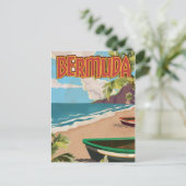 Bermuda vintage pret-reisposterprint briefkaart (Staand voorkant)
