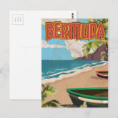 Bermuda vintage pret-reisposterprint briefkaart (Voorkant / Achterkant)