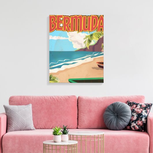 Bermuda vintage pret reizen poster print (Insitu (Woonkamer))