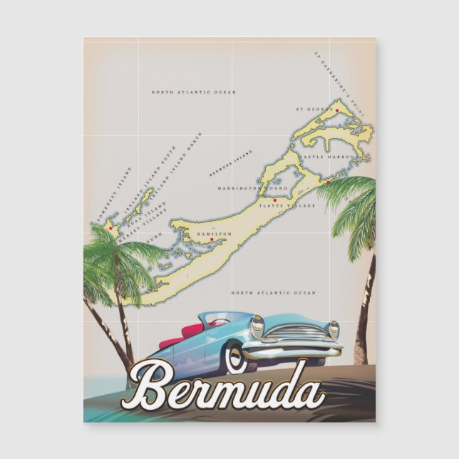 Bermuda vintage reisposter (Voorkant)