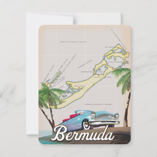 Bermuda vintage reisposter (Achterkant)