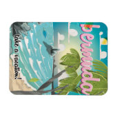 Bermuda vintage reisposter cartoon magneet (Horizontaal)