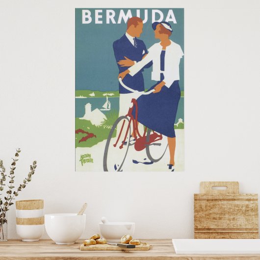 Bermuda Vintage Travel Poster (Keuken)