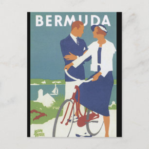 Bermuda Vintage Travel Poster Briefkaart
