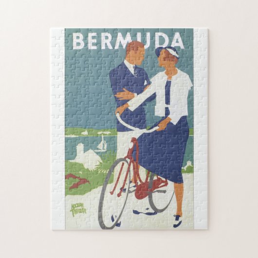 Bermuda Vintage Travel Poster Legpuzzel (Verticaal)