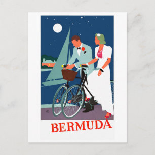 Bermuda Vintage Travel Poster teruggezet Briefkaart