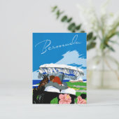 Bermuda Vintage Travel Poster teruggezet Briefkaart (Staand voorkant)