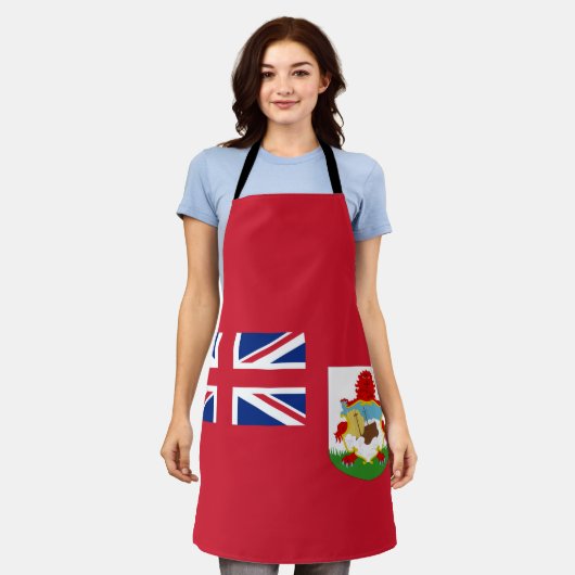 Bermuda vlag All-Over Print Schort (Gedragen)