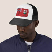 Bermuda Vlag Hoed Trucker Pet (In situ)