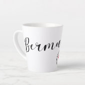 Bermuda-vlag in een hart latte mok (Linkerhoek)