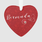Bermuda-vlag in een hart ornament (voorkant)