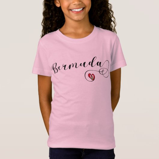 Bermuda-vlag in Heart T-Shirt (Voorkant)