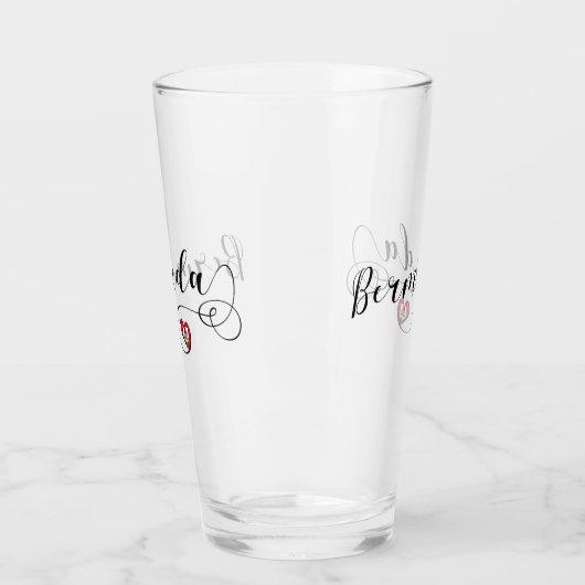 Bermuda - vlag in het hart glas (Links)