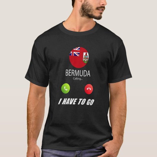 bermuda vlag Souvenir Bermuda roept callin op T-shirt (Voorkant)