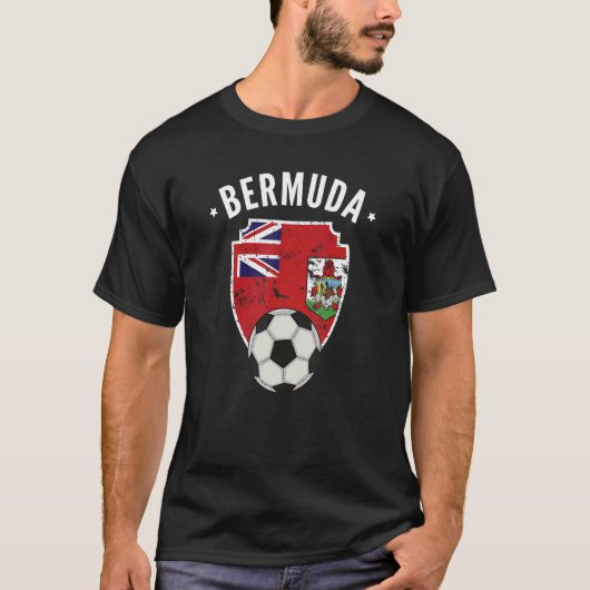Bermuda Voetbal Bermuda Flag Football Bermudian Pr T-shirt (Voorkant)