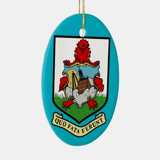 Bermuda* Wapenkerstversiering Keramisch Ornament (Rechts)