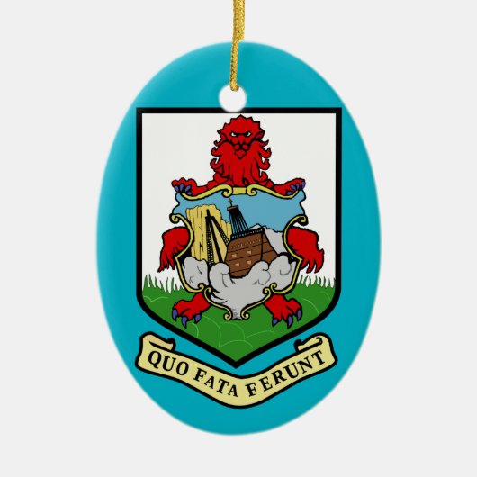 Bermuda* Wapenkerstversiering Keramisch Ornament (Voorkant)