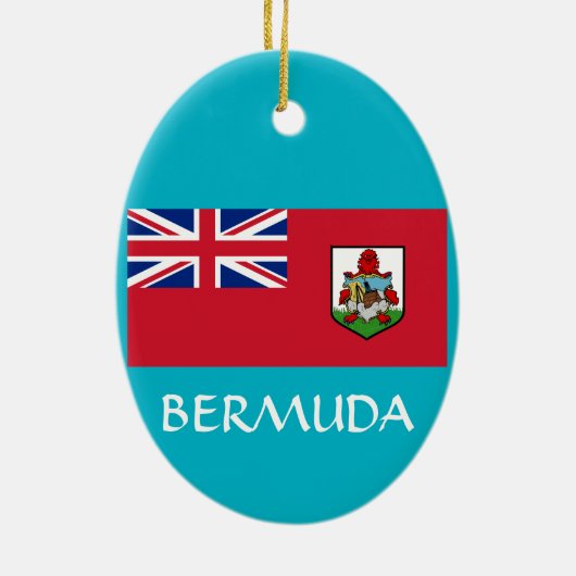 Bermuda* Wapenkerstversiering Keramisch Ornament (Achterkant)