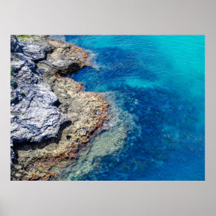 Bermuda Waters & Rocky Shoreline Poster Print