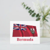 Bermuda Waving Flag met naam Briefkaart (Staand voorkant)