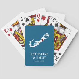 Bermuda Wedding Favor Deck of Cards, Eiland Kaart