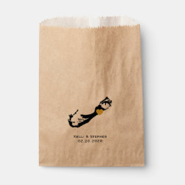 Bermuda Wedding Favor Treat Sacks, cadeautassen Bedankzakje