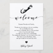 Bermuda Wedding Welcome Letter & Itinerary Card Programmakaart (Voorkant)